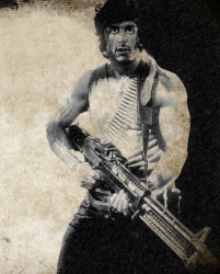 Sylvester Stallone - Промо стиль и постер к фильму "Rambo: First Blood (Рэмбо: Первая кровь)", 1982 (27хHQ) BP4RWZG0