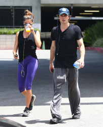 Ian Somerhalder & Nikki Reed - Seen leaving a gym in Los Angeles (July 25, 2014) - 9xHQ G4kBYY6Y