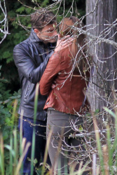 Jamie Dornan and Dakota Johnson - film reshoots for "Fifty Shades Of Grey" in the woods in Vancouver, Canada - October 14, 2014 - 74xHQ FuWxpBea