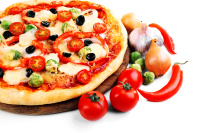Пицца на белом фоне (pizza) IXwTmnHx