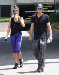 Ian Somerhalder & Nikki Reed - Seen leaving a gym in Los Angeles (July 25, 2014) - 9xHQ MCkOWyCa