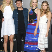 Jennifer Lawrence, Josh Hutcherson, Jena Malone and Willow Shields - THE HUNGER GAMES: THE EXHIBITION at The Discovery Times Square Opening 6/29/15