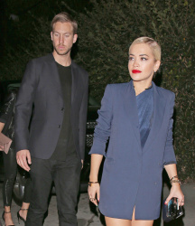 Calvin Harris and Rita Ora - leaving 1 OAK nightclub in Los Angeles - January 25, 2014 - 25xHQ ZE463zVk